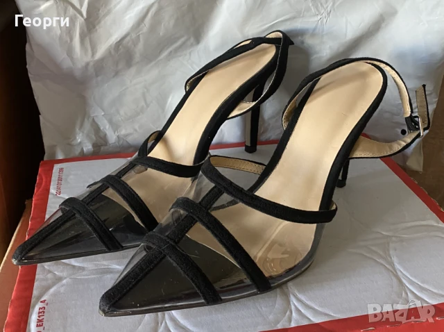 Прозрачни, остри, затворени обувки., снимка 3 - Дамски обувки на ток - 51375722