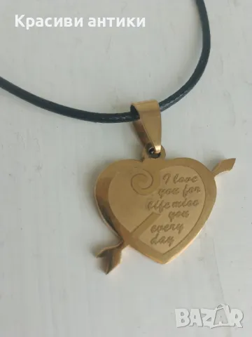 Разпродажба! Медицинска стомана сьрце за любов, снимка 3 - Колиета, медальони, синджири - 48494972