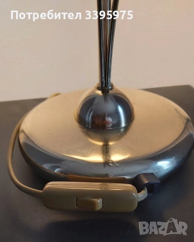 Елегантна нощна лампа с матов абажур от Англия, снимка 8 - Настолни лампи - 51561980