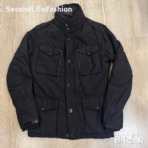 Мъжко подплатено яке Schott NYC, черно, размер S