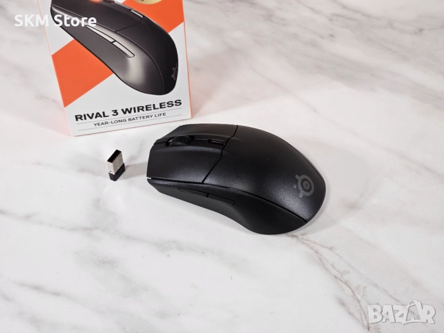 SteelSeries Rival 3 Wireless 400 часа живот на батерията и топ сензор!, снимка 2 - Клавиатури и мишки - 52669649