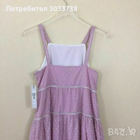 Maggy London Пом-Пом Рокля Дълга Памучна Без Ръкав Размер XS-S, снимка 4 - Рокли - 36160980