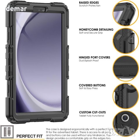 Калъф TECHGEAR UTILITY за Samsung Galaxy Tab A9 8.7" (SM-X110 / SM-X115), снимка 9 - Калъфи, кейсове - 44258748