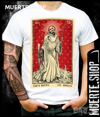 Тениска с щампа LA MUERTE LOS ANGELES, снимка 1 - Тениски - 42675053