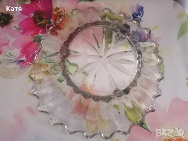 Фруктиера стъклена 60/70 год. , снимка 6 - Чинии - 50674072