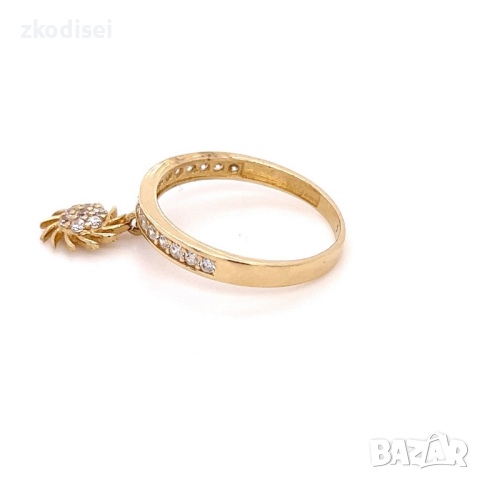 Златен дамски пръстен 1,97гр. размер:55 14кр. проба:585 модел:22128-6, снимка 2 - Пръстени - 44768733