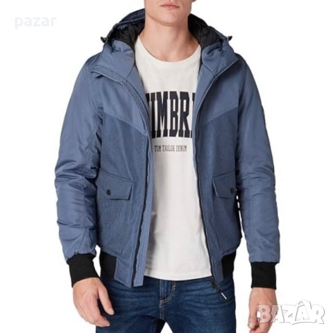 TOM TAILOR Оригинално Мъжко Зимно Яке с Качулка S-M, снимка 2 - Якета - 53607094