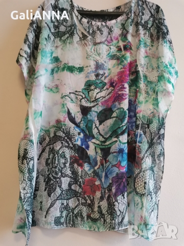 СВЕЖА ТУНИКА В ЕФЕКТНИ ЦВЕТОВЕ  РАЗМЕР XL , снимка 2 - Туники - 36075102