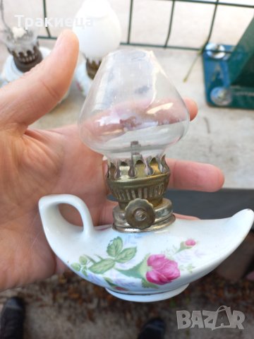 Порцеланова газена лампа лот колекция-4 бр, снимка 4 - Антикварни и старинни предмети - 42636141