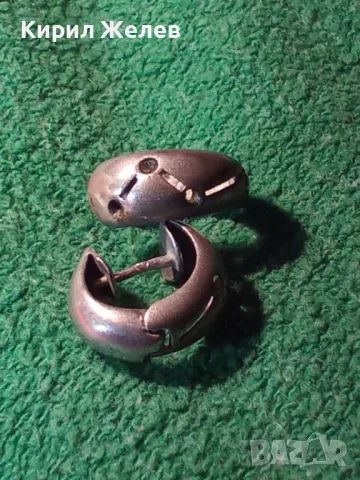 СТАРИ АНГЛИЙСКИ СРЕБЪРНИ ОБЕЦИ СРЕБРО 925 ПРОБА НЯКОИ КРИСТАЛЧЕТА ЛИПСВАТ ! 44323, снимка 12 - Обеци - 46267228