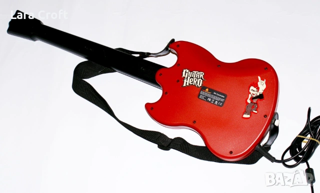 PS2 жична китара Плейстейшън Sony PlayStation 2 Guitar, снимка 4 - Аксесоари - 53243224