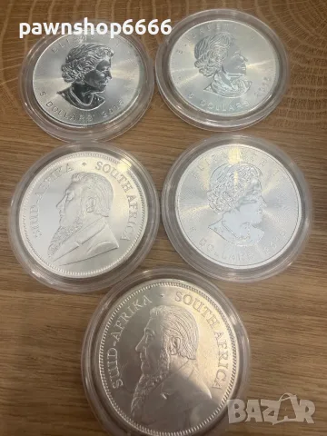 Лот инвестиционни сребърни монети по 1oz 9999 , снимка 12 - Нумизматика и бонистика - 55835045