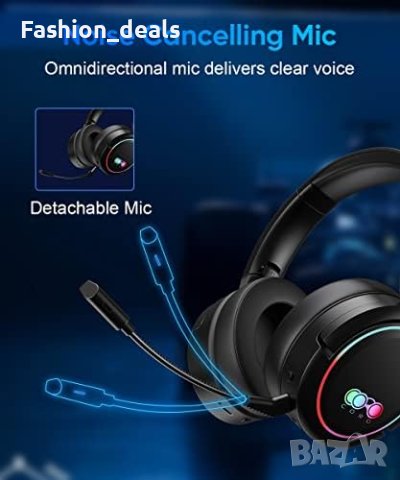 Нови Bluetooth Безжични геймърски слушалки с микрофон , снимка 2 - Слушалки за компютър - 41746994