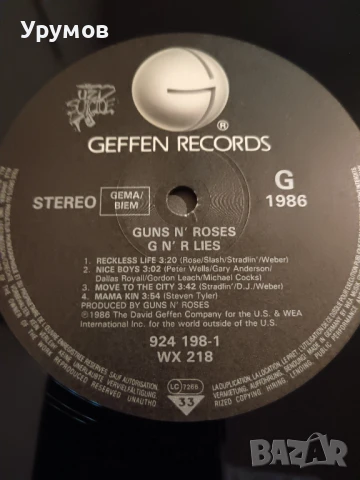 Плоча Guns N' Roses – G N' R Lies /Limited Edition, Bandana/ - RARE, снимка 9 - Грамофонни плочи - 51237278