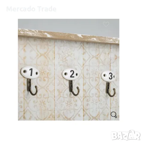 Декоративна поставка за ключове Mercado Trade, Дърво, Кафяв, снимка 3 - Декорация за дома - 48760585