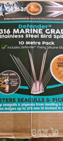 Defender Комплект защита от птици от неръждаема стомана клас 316, 10 м, снимка 11 - Други стоки за дома - 44500284