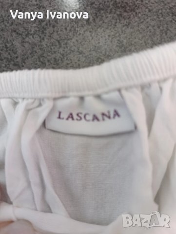 Lascana бяла памучна рокля за плаж, снимка 3 - Рокли - 50747393