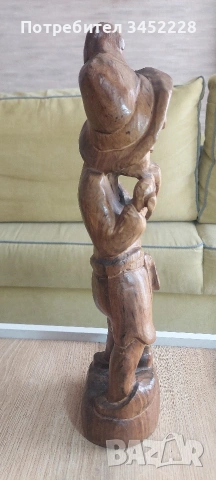 дърворезба за ценители височина 40см , снимка 4 - Декорация за дома - 53825757