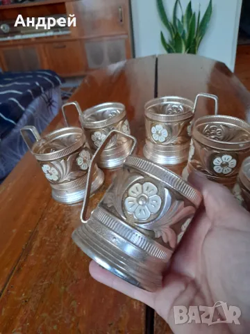 Стари чаши за подстакани,подстакан #3, снимка 3 - Други ценни предмети - 48996131