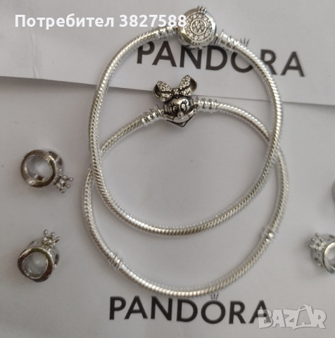 Сребърни гривни Pandora , снимка 1 - Гривни - 44739590
