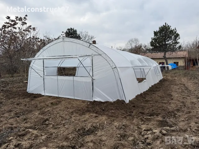 Производство и монтаж на Тунелни оранжерии 6м ширина, снимка 7 - Оранжерии - 49639528
