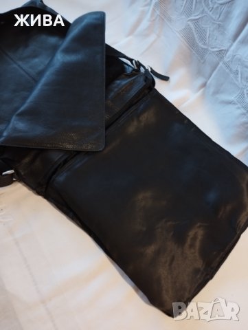 RICARDO COLLI - ЕСТЕСТВЕНА КОЖА мъжка,голяма,черна чанта през рамо за лаптоп или таблет, снимка 6 - Чанти - 41682749