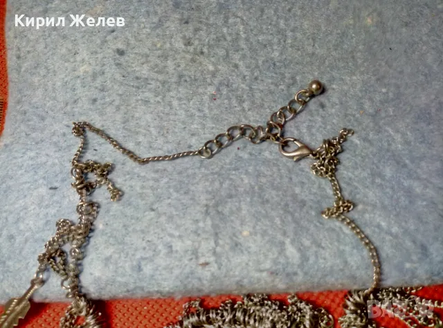 РАЗКОШНА ПОСРЕБРЕНА ОГЪРЛИЦА БЛАГОРОДНА СТОМАНА с ФЛОРАЛНИ и СЪРЦЕВИДНИ АРТ ВИСУЛКИ 39698, снимка 4 - Колиета, медальони, синджири - 47336465