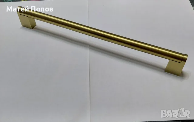 Златисти мебелни дръжки за кухненски шкафове 8 бр