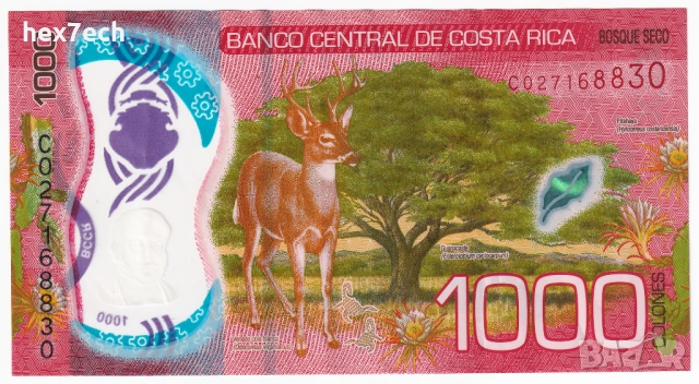 ❤️ ⭐ Коста Рика 2019 1000 колона полимер ⭐ ❤️, снимка 3 - Нумизматика и бонистика - 53823990