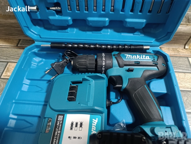 Акумулаторен Винтоверт 24v XR Dewalt Makita с комплект принадлежности верижен трион Makita, снимка 7 - Куфари с инструменти - 41950043