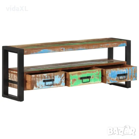 vidaXL ТВ шкаф, 120x30x45 см, регенерирано дърво масив, снимка 5 - Секции и витрини - 56147268