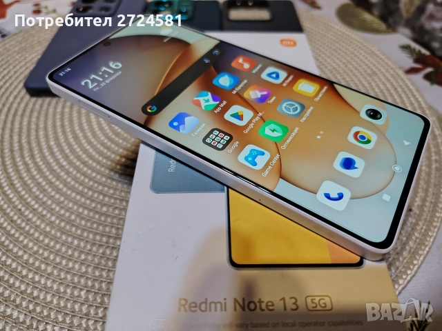 Само за 199 евро ! Смартфон Xiaomi Redmi Note 13 5G 128GB Arctic White, снимка 3 - Xiaomi - 53566537