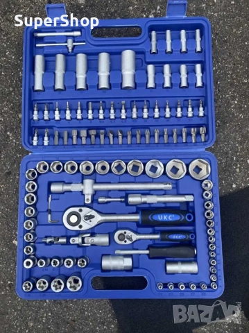 Професионален комплект гедоре 108 части UKC инструменти в куфар, снимка 2 - Куфари с инструменти - 52398398