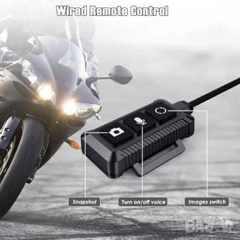 YDI Motorcycle Dash Cam, MD10 PRO Напълно водоустойчива мотоциклетна камера, снимка 3 - Камери - 49742937