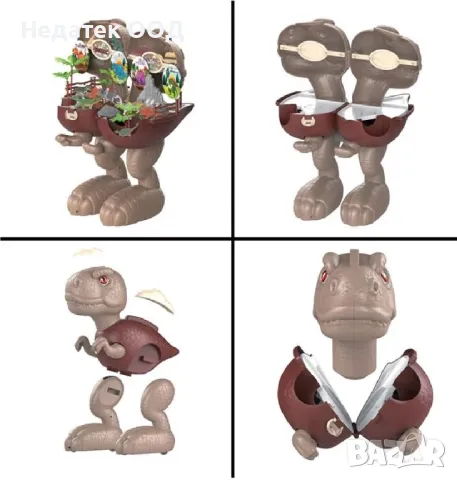 Детски игрален комплект куфар с динозавър, 37 бр., снимка 2 - Фигурки - 49282449