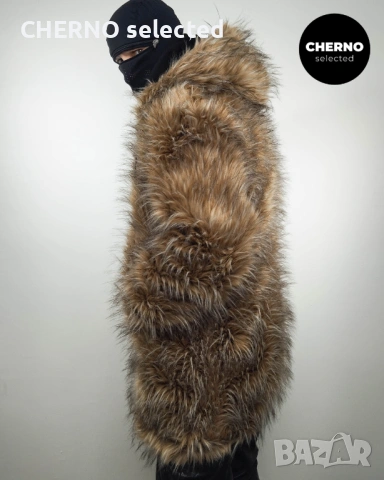 URBANCODE LONDON мъжко дълго яке • палто от изкуствен косъм с качулка – размер L , снимка 10 - Якета - 53668969