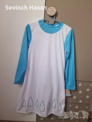 Детски костюм/ рокля,перука, шапка/ на Смърфиета- 6-7 години