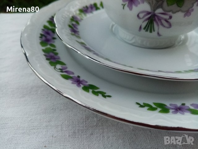 * Mitterteich Bavaria * - старинен сервиз теменужки, снимка 15 - Сервизи - 41769020