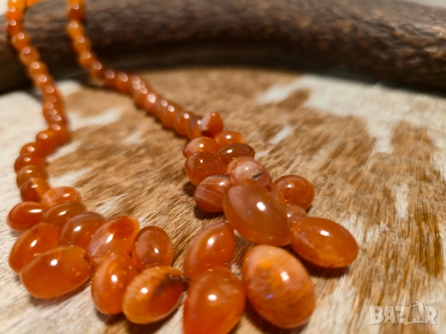 Колие От Естествени Камъни Карнеол , снимка 5 - Колиета, медальони, синджири - 51968607
