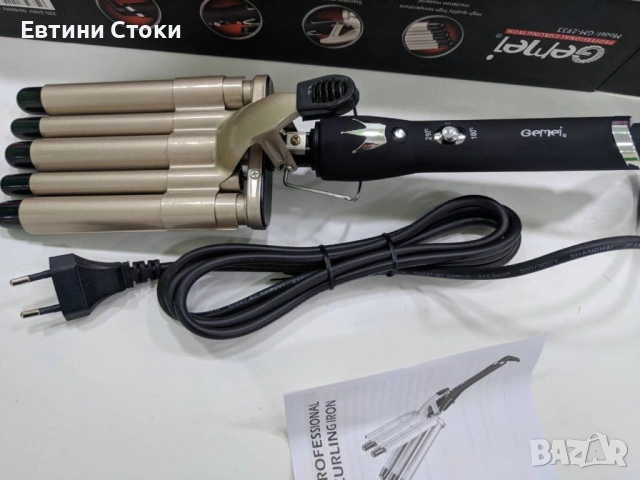 Ретро преса Gemei с 5 цилиндъра и керамика, снимка 9 - Преси за коса - 53498424