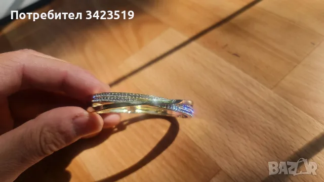 Дамска гривна позлатена 9к, снимка 10 - Гривни - 56344553