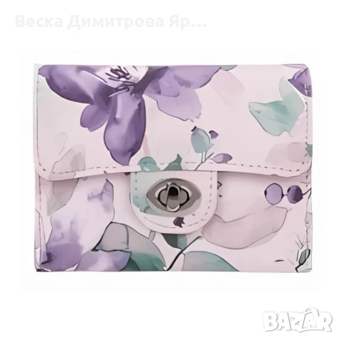 Дамско портмоне с флорален принт, снимка 8 - Портфейли, портмонета - 50498657