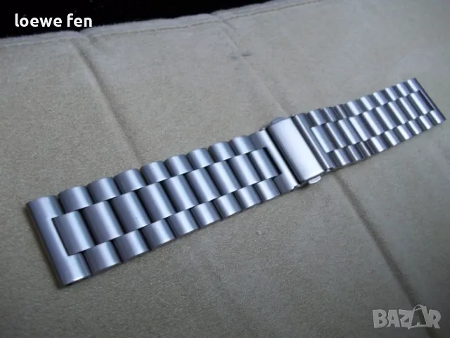 24 мм - Верижка за часовник масивна неръждаема стомана стоманена !, снимка 12 - Каишки за часовници - 49340966