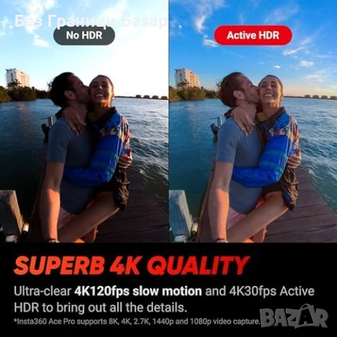 Нова Insta360 Ace Pro екшън камера 4K120fps с обектив Leica комплект, снимка 5 - Камери - 51691925