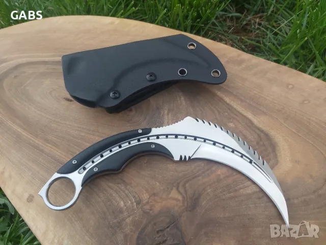 Тактически нож карамбит Todd Begg с полимерна кания,Full Tang, снимка 2 - Ножове - 49660717
