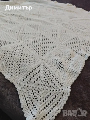 Неупотребявана плетена покривка , снимка 2 - Декорация за дома - 49695121