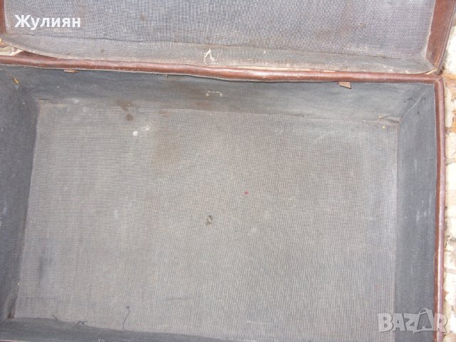 СТАР ГОЛЯМ КОЖЕН КУФАР, снимка 6 - Антикварни и старинни предмети - 34642112
