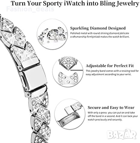 Нова Елегантна тънка каишка съвместима часовник Apple Watch с калъф 38 мм, снимка 4 - Смарт гривни - 41796349