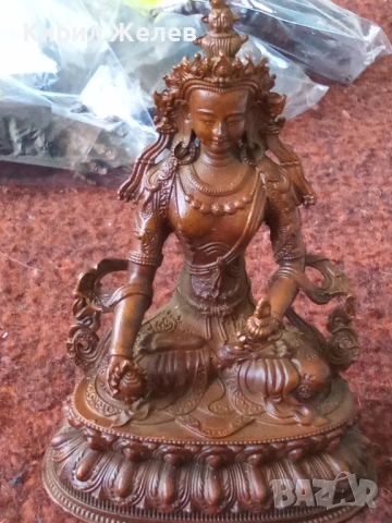 Бронзова статуетка тара 54228, снимка 9 - Колекции - 53754492