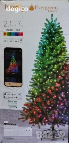 Смарт коледна елха Twinkly 2.10 метра.